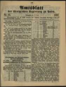Amtsblatt der K&ouml;niglichen Regierung zu Posen. 1897.04.13 Nro.15