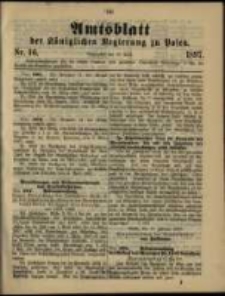 Amtsblatt der K&ouml;niglichen Regierung zu Posen. 1897.04.20 Nro.16