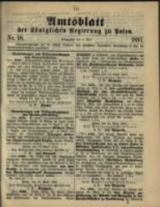 Amtsblatt der K&ouml;niglichen Regierung zu Posen. 1897.05.04 Nro.18