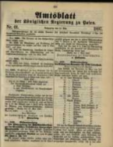 Amtsblatt der K&ouml;niglichen Regierung zu Posen. 1897.05.25 Nro.21