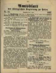 Amtsblatt der K&ouml;niglichen Regierung zu Posen. 1897.06.01 Nro.22