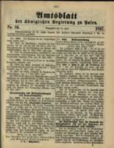 Amtsblatt der K&ouml;niglichen Regierung zu Posen. 1897.06.15 Nro.24