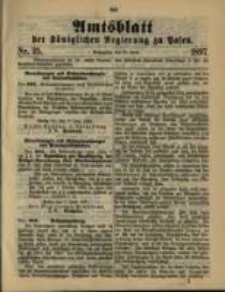 Amtsblatt der K&ouml;niglichen Regierung zu Posen. 1897.06.22 Nro.25