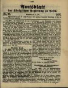 Amtsblatt der K&ouml;niglichen Regierung zu Posen. 1897.07.13 Nro.28