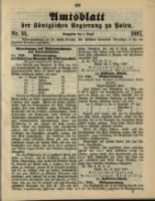 Amtsblatt der K&ouml;niglichen Regierung zu Posen. 1897.08.03 Nro.31