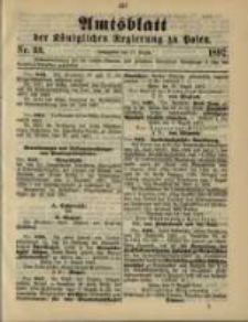 Amtsblatt der Königlichen Regierung zu Posen. 1897.08.17 Nro.33