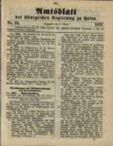 Amtsblatt der K&ouml;niglichen Regierung zu Posen. 1897.08.31 Nro.35