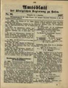 Amtsblatt der K&ouml;niglichen Regierung zu Posen. 1897.09.07 Nro.36