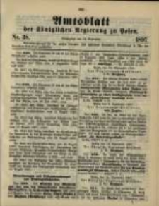 Amtsblatt der K&ouml;niglichen Regierung zu Posen. 1897.09.21 Nro.38