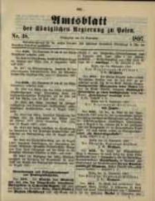 Amtsblatt der Königlichen Regierung zu Posen. 1897.09.21 Nro.38