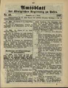 Amtsblatt der K&ouml;niglichen Regierung zu Posen. 1897.10.05 Nro.40