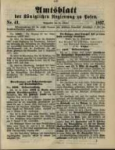 Amtsblatt der K&ouml;niglichen Regierung zu Posen. 1897.10.12 Nro.41