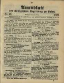 Amtsblatt der Königlichen Regierung zu Posen. 1897.10.26 Nro.43