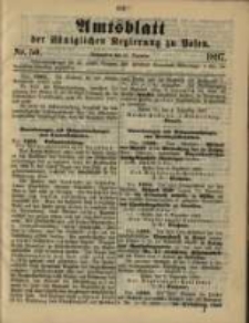 Amtsblatt der K&ouml;niglichen Regierung zu Posen. 1897.12.14 Nro.50