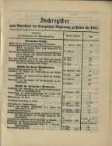 Sachregister .. für 1897