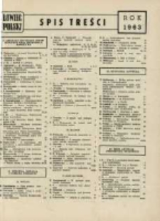 Łowiec Polski. Spis treści. Rok 1963.