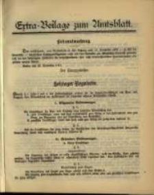 Extra - Beilage zum Amtsblatt