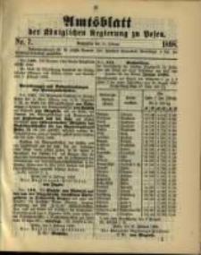 Amtsblatt der K&ouml;niglichen Regierung zu Posen. 1898.02.15 Nro.7
