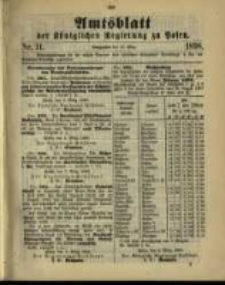 Amtsblatt der K&ouml;niglichen Regierung zu Posen. 1898.03.15 Nro.11