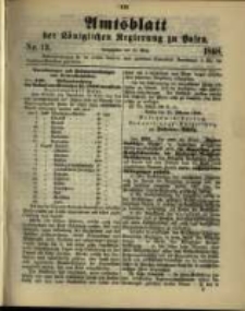 Amtsblatt der Königlichen Regierung zu Posen. 1898.03.29 Nro.13
