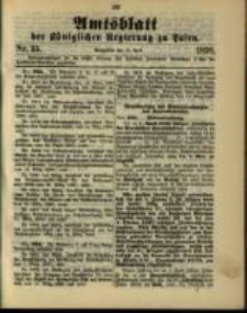 Amtsblatt der K&ouml;niglichen Regierung zu Posen. 1898.04.12 Nro.15