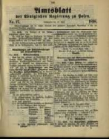 Amtsblatt der K&ouml;niglichen Regierung zu Posen. 1898.04.26 Nro.17