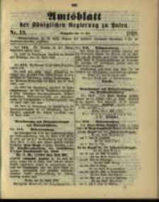 Amtsblatt der K&ouml;niglichen Regierung zu Posen. 1898.05.10 Nro.19