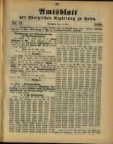 Amtsblatt der Königlichen Regierung zu Posen. 1898.05.24 Nro.21