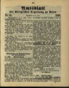 Amtsblatt der K&ouml;niglichen Regierung zu Posen. 1898.06.21 Nro.25
