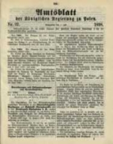 Amtsblatt der K&ouml;niglichen Regierung zu Posen. 1898.07.05 Nro.27