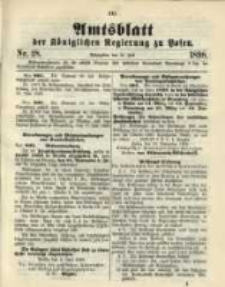 Amtsblatt der K&ouml;niglichen Regierung zu Posen. 1898.07.12 Nro.28