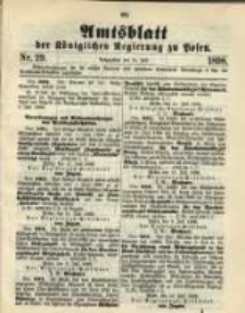Amtsblatt der K&ouml;niglichen Regierung zu Posen. 1898.07.19 Nro.29