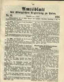 Amtsblatt der K&ouml;niglichen Regierung zu Posen. 1898.08.02 Nro.31