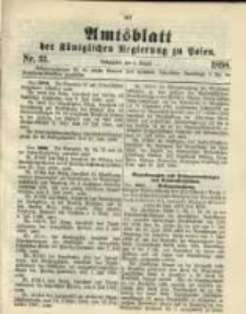 Amtsblatt der Königlichen Regierung zu Posen. 1898.08.02 Nro.31