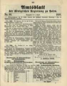 Amtsblatt der K&ouml;niglichen Regierung zu Posen. 1898.08.09 Nro.32