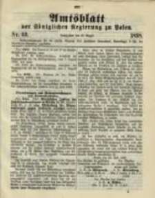Amtsblatt der K&ouml;niglichen Regierung zu Posen. 1898.08.16 Nro.33