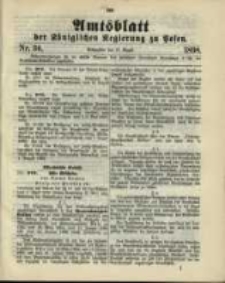 Amtsblatt der Königlichen Regierung zu Posen. 1898.08.23 Nro.34