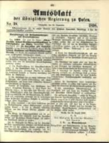Amtsblatt der Königlichen Regierung zu Posen. 1898.09.20 Nro.38