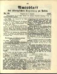 Amtsblatt der K&ouml;niglichen Regierung zu Posen. 1898.09.27 Nro.39