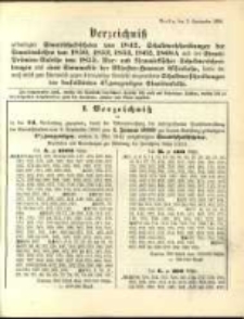 Verzeichniss &hellip; vom 2. September 1898...zum 1. Januar 1899