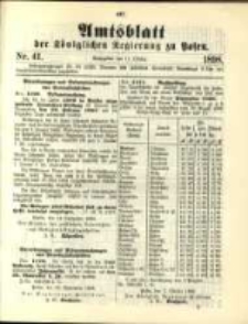 Amtsblatt der K&ouml;niglichen Regierung zu Posen. 1898.10.11 Nro.41