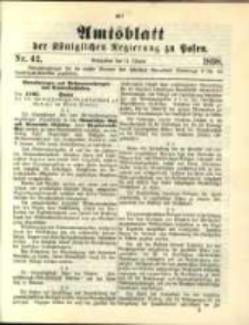 Amtsblatt der K&ouml;niglichen Regierung zu Posen. 1898.10.18 Nro.42