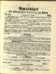 Amtsblatt der K&ouml;niglichen Regierung zu Posen. 1898.11.01 Nro.44