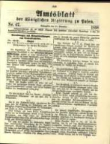 Amtsblatt der Königlichen Regierung zu Posen. 1898.11.22 Nro.47