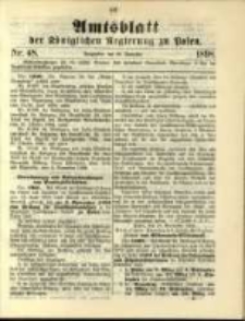 Amtsblatt der Königlichen Regierung zu Posen. 1898.11.29 Nro.48