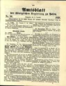 Amtsblatt der K&ouml;niglichen Regierung zu Posen. 1898.12.13 Nro.50