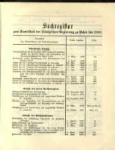 Sachregister .. für 1898