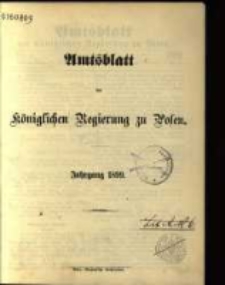 Amtsblatt der K&ouml;niglichen Regierung zu Posen. 1899.01.03 Nro.1