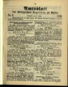 Amtsblatt der K&ouml;niglichen Regierung zu Posen. 1899.01.31 Nro.5