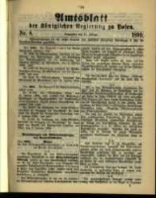 Amtsblatt der K&ouml;niglichen Regierung zu Posen. 1899.02.21 Nro.8